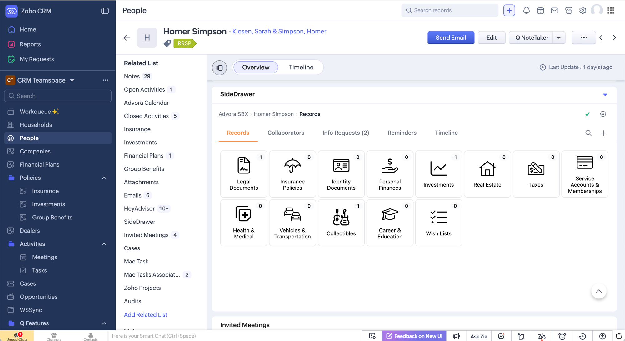 crmIQ - Drawer View - Full Screen